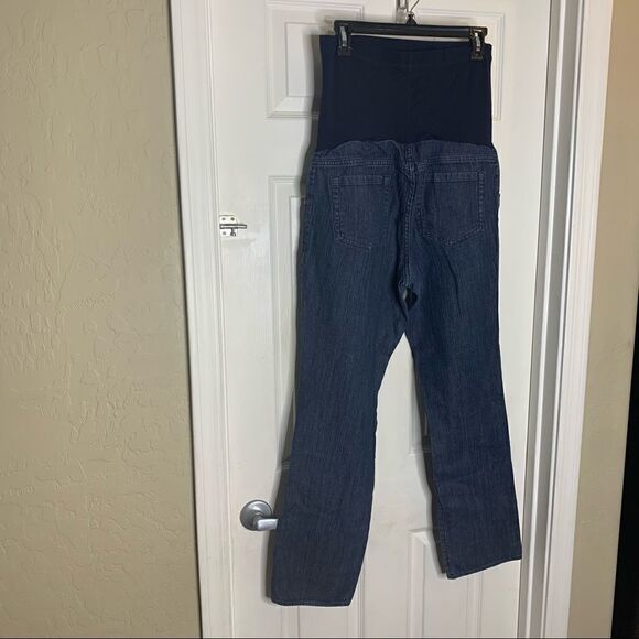 Liz Lange Maternity Jeans Size 8 Full Belly Panel - Picture 2 of 7